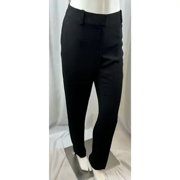 Ann Taylor LOFT Julie Fit Crepe Trousers Black  6 T Dark Academia Witchy  66-41 - Picture 6 of 15
